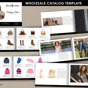 wholesale catalog template, mini product brochure, retail minimalist wholesale sheet, jewellery catalog template, product showcase booklet
