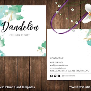 tarjeta de nombre de color de menta, tarjeta de nombre pastel de color de agua, tarjeta de visita verde de menta, tarjeta de visita azulado, tarjeta de nombre acuático, nombre pastel card-id40