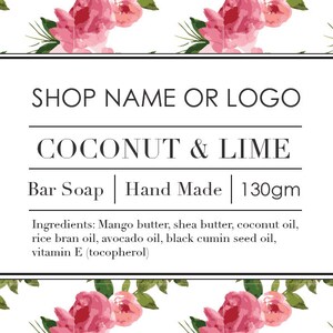 Label Template, Handmade Soap Label Template, Homemade Soap Stickers ...