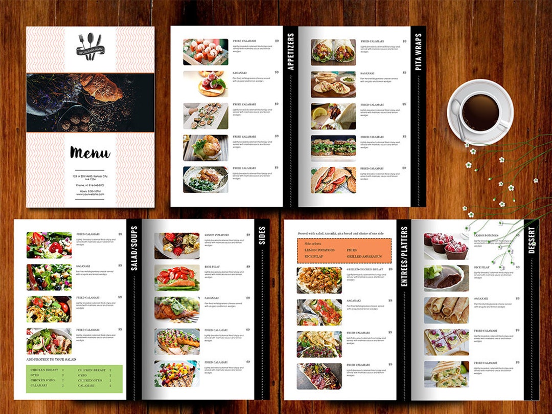 french cafe menu design