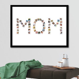 Mom birth day gift idea, editable Mom Photo collage, Mom anniversary gift idea, Mom art gift, gift for mother day, diy mother gift