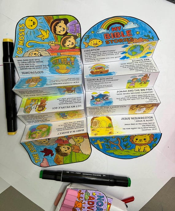 Story of Moses Craft – Bible Foldable Activity, Sunday School (PDF