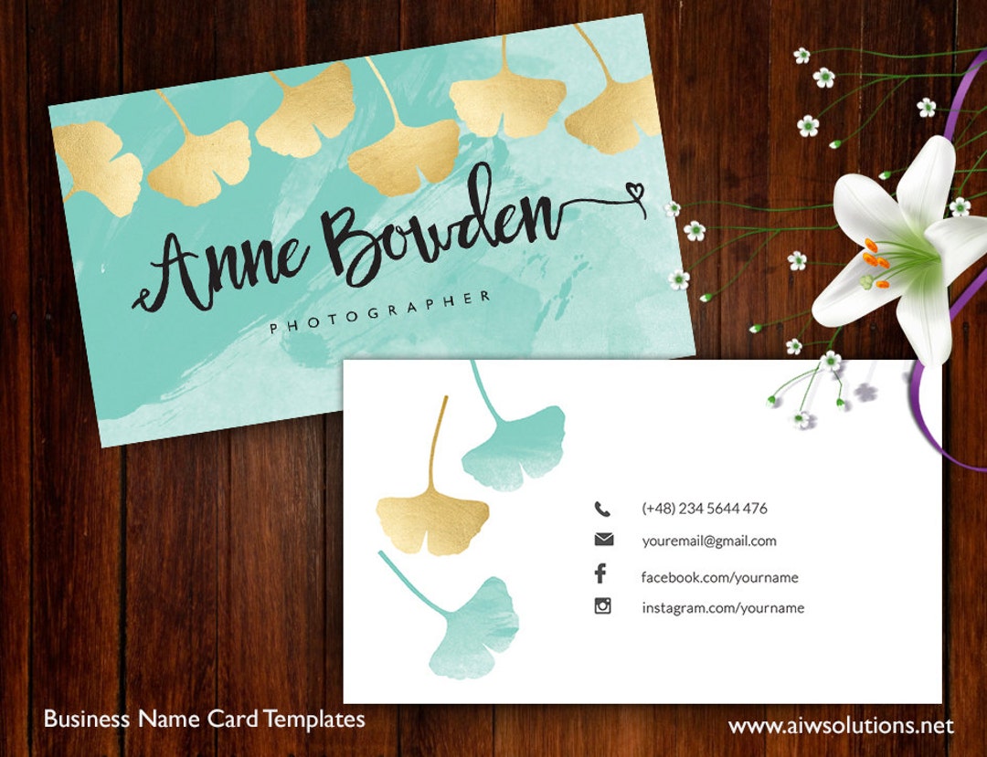 Minimalist Business Card Template, Printable Business Cards, Professional  Premade Calling Cards, Personalized Digital Template by Senti. 