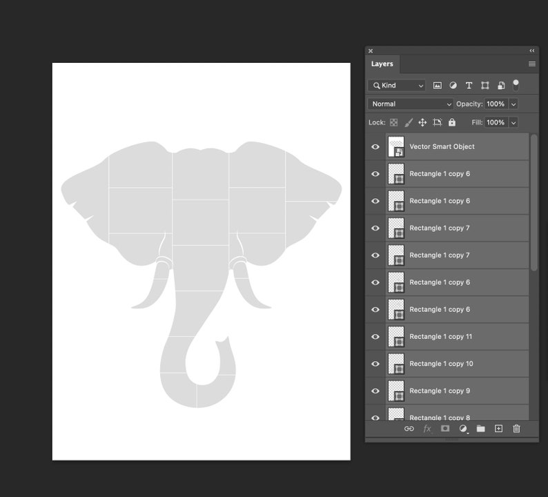 Elephant Picture Collage Templates , Elephant Nursery Photo Grid ...