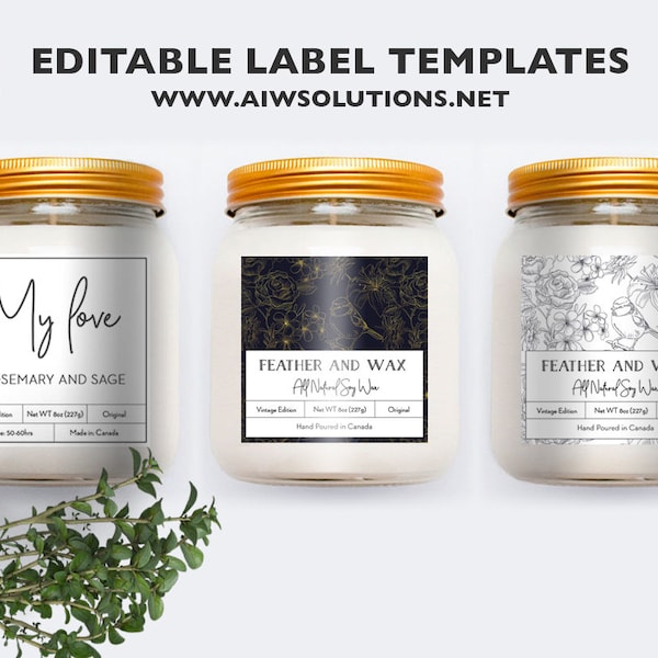 black and white and gold label template, cookie mason jars,label template, Minimalist labels, simple label template, vintage label template