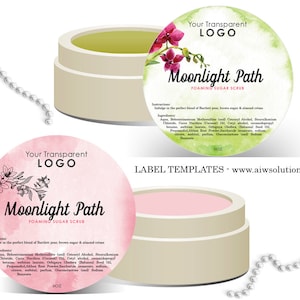 Round label template,Scrubs & Bath Label, hang tag design,soap label, sticker template,product  label template, tag template, candle label
