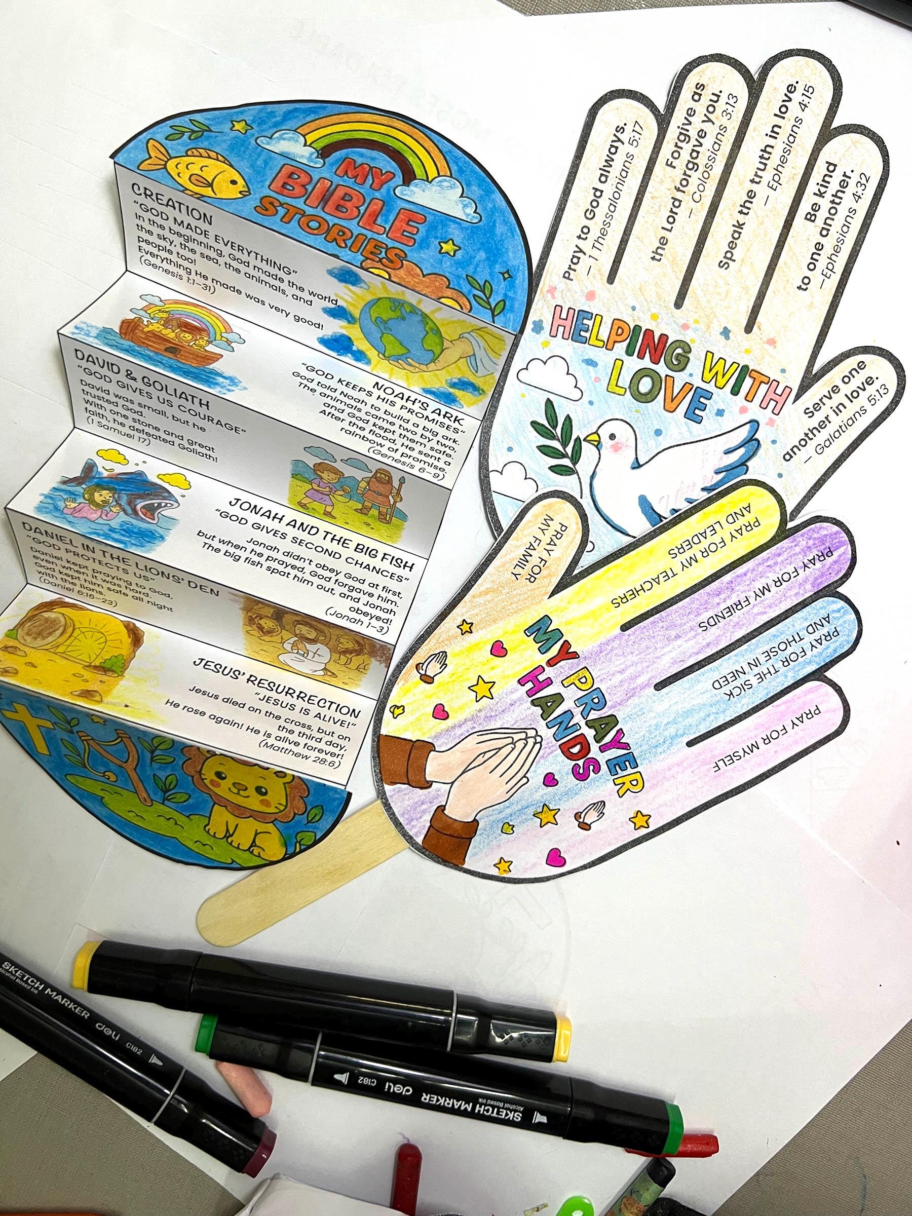 Bible Story Foldables Craft Printable, Cut Color and Assemble Bible ...
