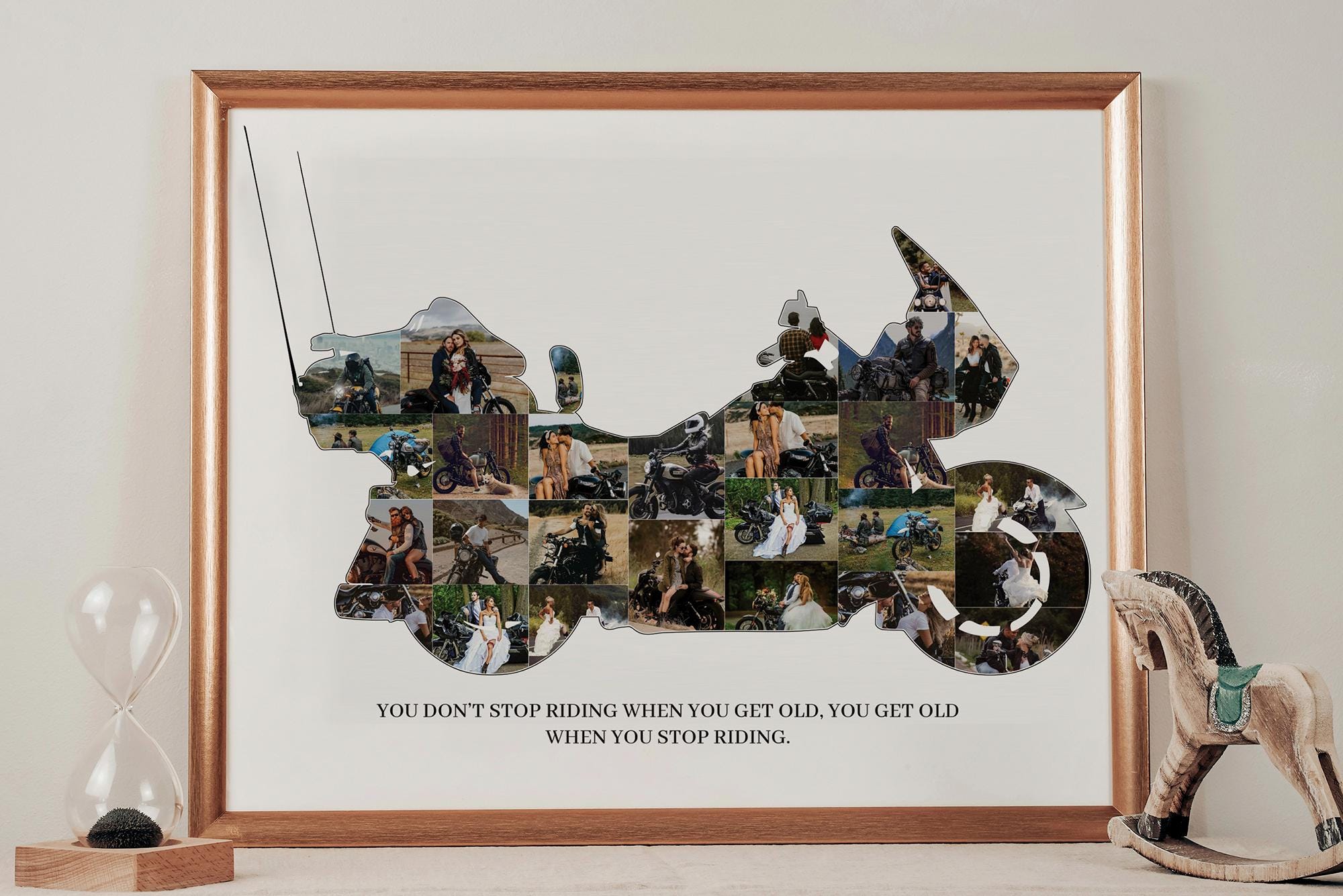 Motorcycle Photo Collage Template, Biker Collage, Motorcycle Gift for ...