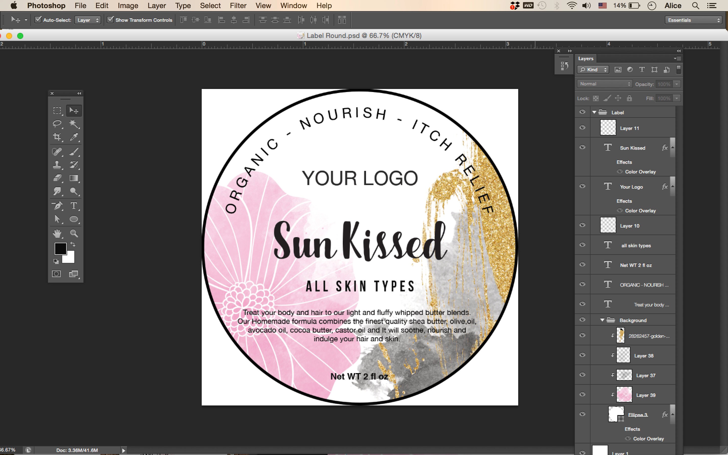 Shea Butter Label Template, Body Butter Label, Carrier Oils Label ...