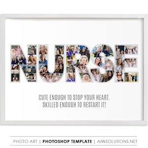 Nurse photo collage template,healthcare professional gift, medical staff appreciation, nurse graduate gift,Nurse appreciation gift