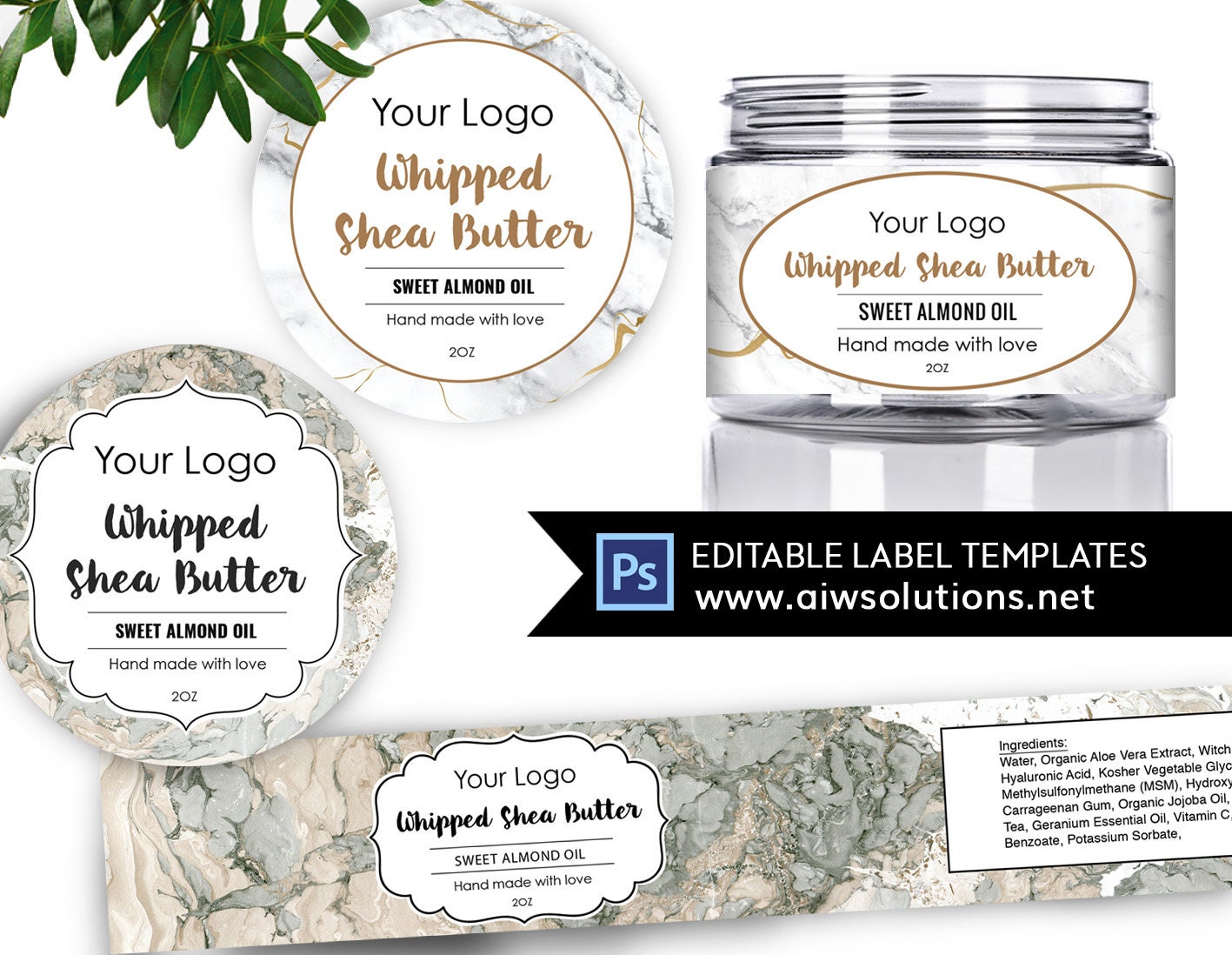 Photoshop Marmor Hintergrund Stil Etikettenvorlage, Body Butter Label,  Körper Peeling Label, Hautpflege-Etikett, Runde Etikettenvorlage, Intended For Storage Label Templates