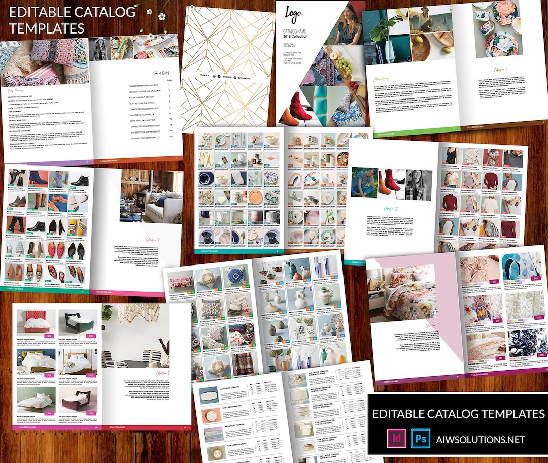 Toy Catalog Template, Children Catalogue Template, Lighting Catalog