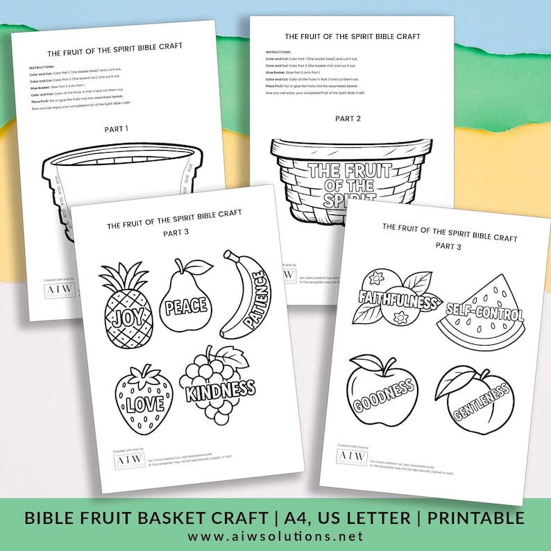 Fruit of the Spirit Basket Craft | Bible Printable Activity for Kids ...