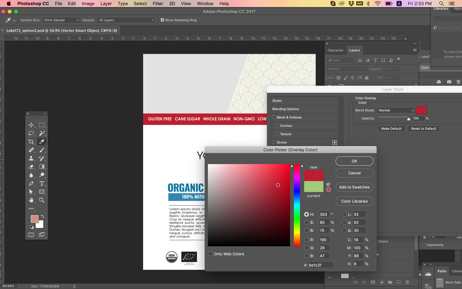 Kraft Bag Label Design Flat Bottom Pouch Label Nutrition Etsy