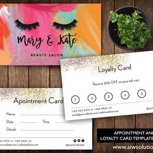 Chiodo salone di carte fedeltà, lealtà Salon Business Card, carta di appuntamento di spa, carta cliente spa, offerte speciali, carta di fidelizzazione cliente