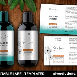 modern label, product label,Dandelion label, wild flower  label template, 8oz label template,  FRAGRANCE label template