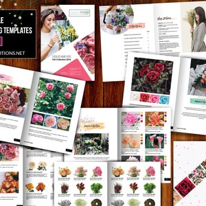 Catálogo de productos, catálogo de flores al por mayor, plantilla de catálogo de brillo, photoshop de plantilla de catálogo, plantilla de catálogo INDESIGN, lookbook de producto