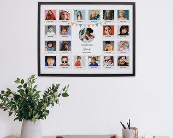 Kindergarten Class Photo,Student class photo collage,Graduation Photo Collage,School Photo Display,School Photo Collage Gift