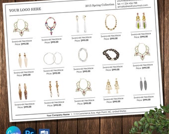 Canva Wholesale linesheet template, Canva Line Sheet template, Minimalist Wholesale Sheet, simple product sheet, Custom Line Sheet.
