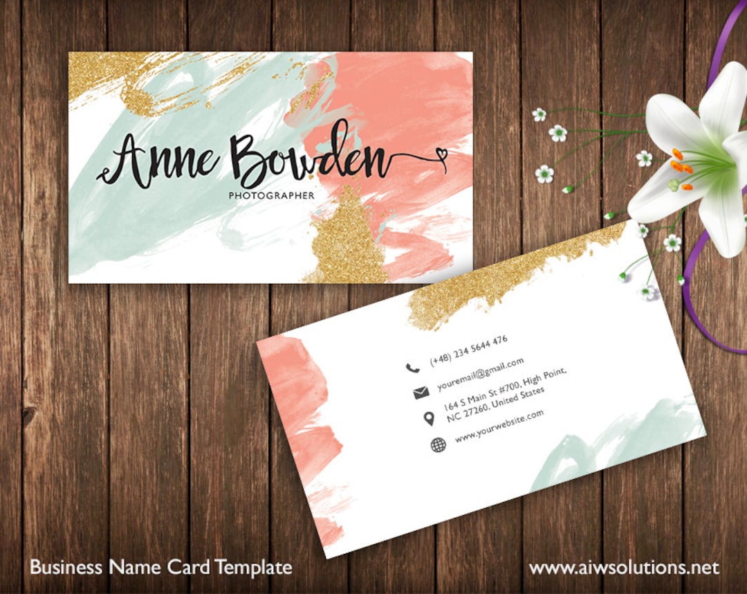 Business Cards Printable, Name Card Template, Photography Name Card, Calling Cards, DIY Business