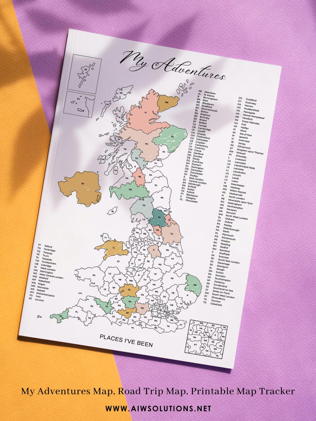 Editable United Kingdom Sales Map Coloring Page, Canva UK Road Trip Map ...