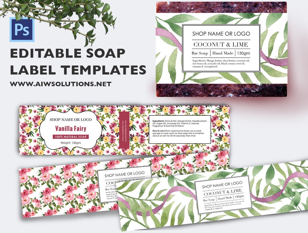 Label Template, Handmade Soap Label Template, Homemade Soap Stickers