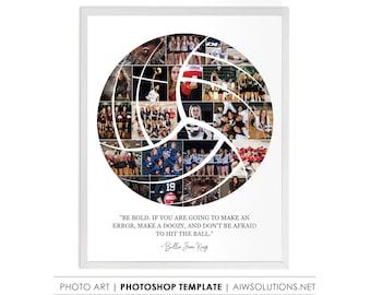 Editable Volleyball Collage template,Sports photo collage,Volleyball photo montage,Volleyball team , Volleyball memory collage