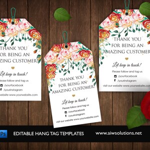 Small Business Mini Tags , Thank You Tags, Gift Tags, Business Stationery , Product Packaging, Editable gift Tag, Product thank you tag