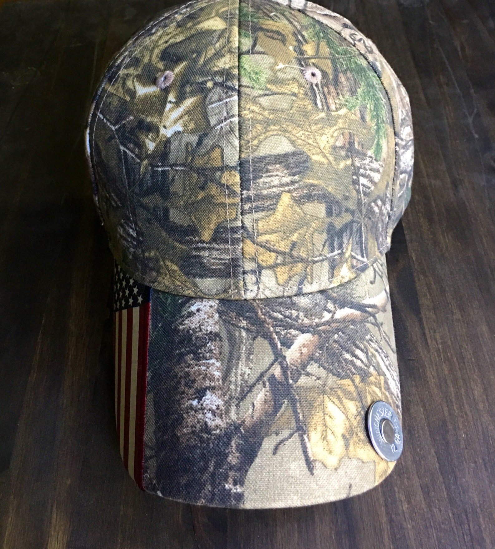 Camouflage & American Flag Trucker Hat Accented With Shotgun - Etsy