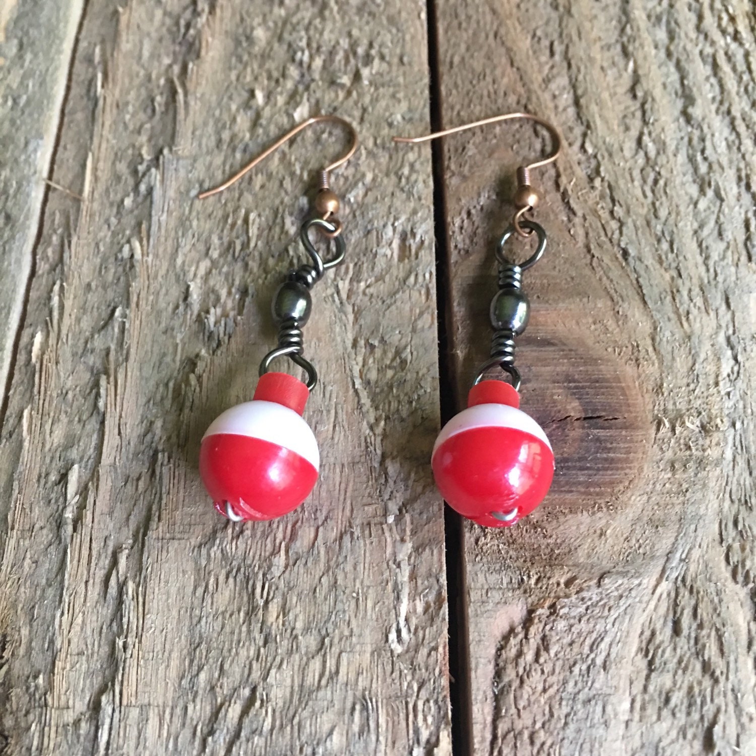Fishing Earrings Mini Bobbers Swivel Hooks Brides Summer - Etsy