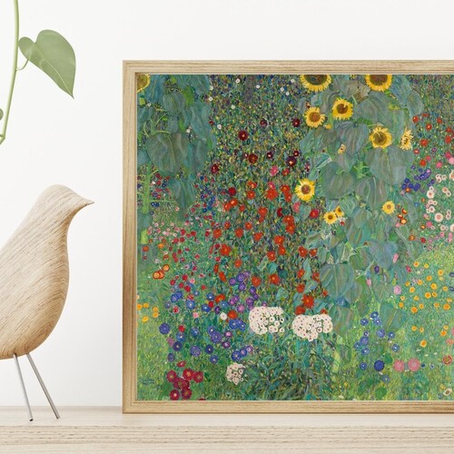 Sunflower Art Print Vintage Garden Wall Art Square Art Etsy