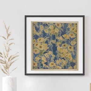 Vintage Textile Art Print | Antique Wall Decor | Digital Download | PRINTABLE ART