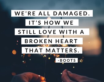 We're All Damaged 10 by 10 canvas