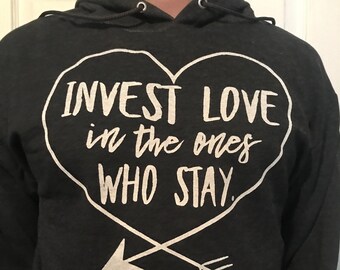 Invest Love Pullover Hooded Sweatshirt