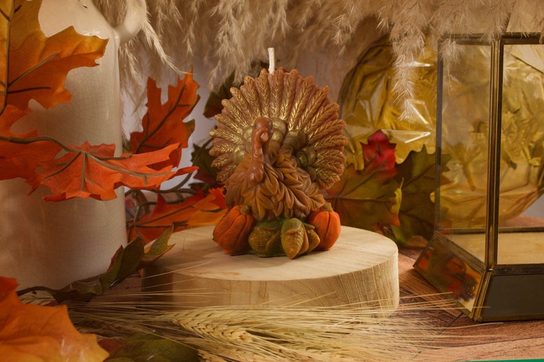 Turkey Harvest Candle  Thanksgiving Candle Thanksgiving image 1