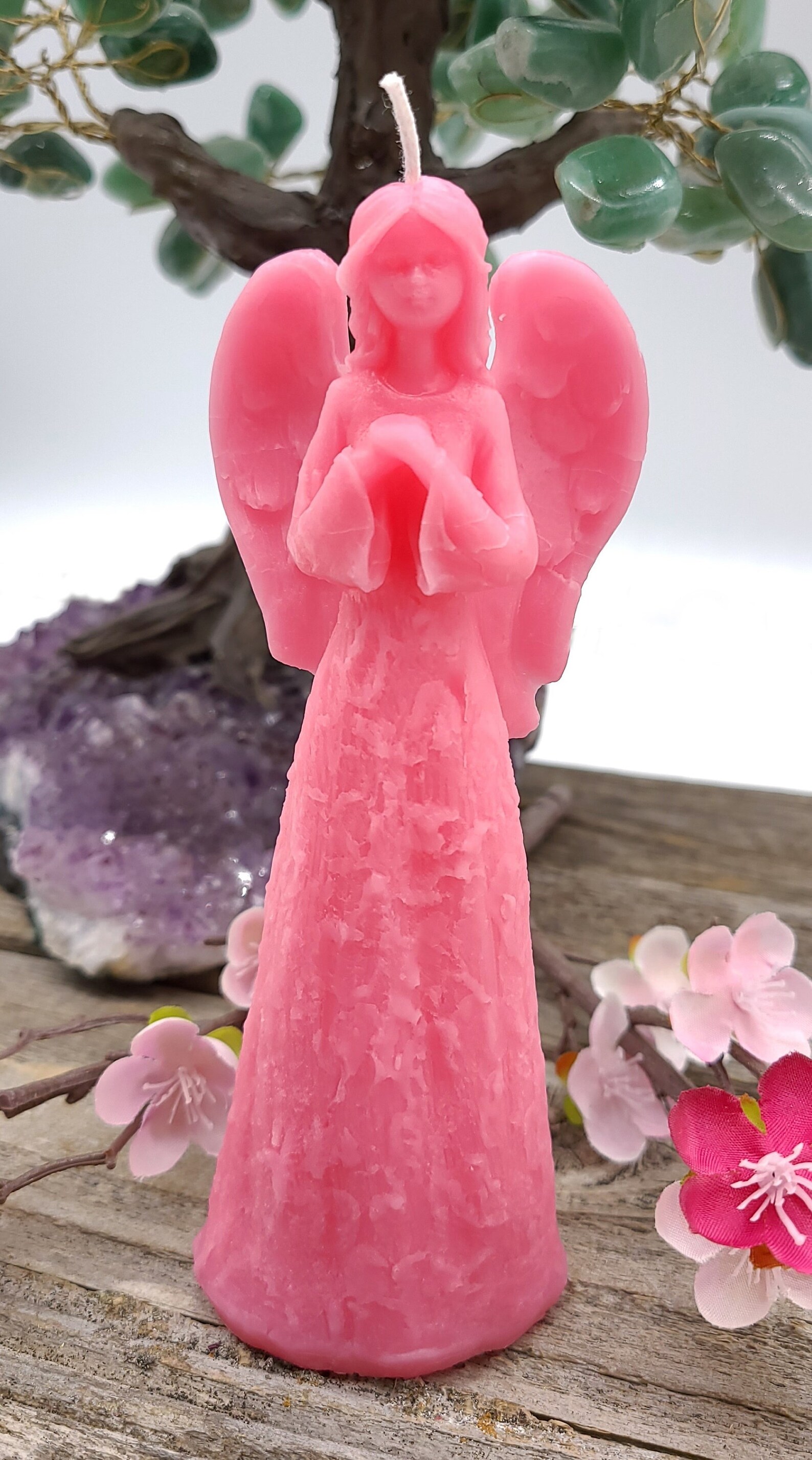 Praying Angel Candle Praying Candle Angels Candles Mantel Etsy