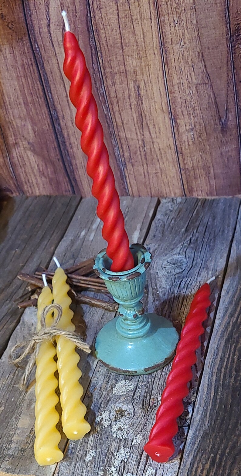 Spiral Taper Candles Tapered Candles Long Candles Twisted Etsy