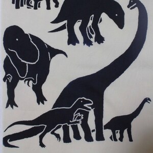 Tenugui, Dinosaurs for Tapestry, Interior, Banner, Door Curtain and Gift I Japanese Traditional Hand-Dyed Cotton Cloth