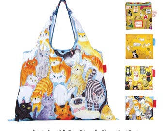 Bolsa de compras plegable, bolsa de supermercado reutilizable con forma de animal, bolsa de mercado, bolsa de compras ecológica, diseño japonés: gato, perro, conejo, conejito, Ecoute