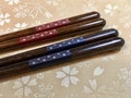 Dishwasher Safe Japanese Chopsticks -- Red or Navy I Perfect gift for Sushi and Ramen lovers!