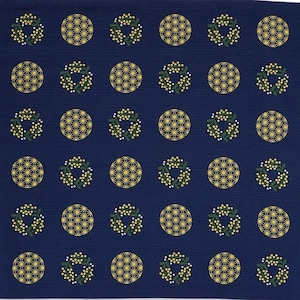 Furoshiki Mimosa con motivo floreale da 20", panno di cotone giapponese per confezioni regalo durevole e riutilizzabile per interni, copertura antipolvere e panno per imballaggio ecologico
