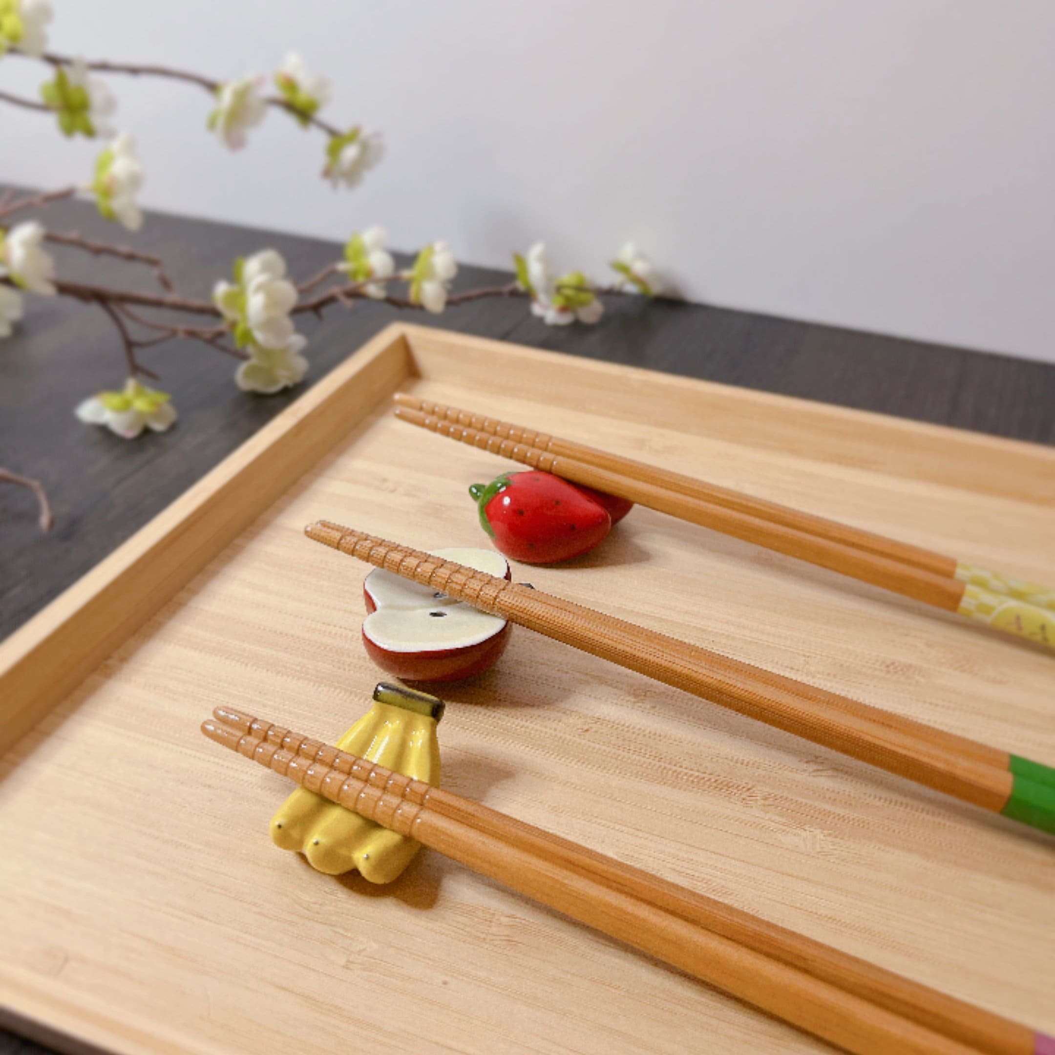 Fruity Chopstick Rests: Watermelon, Strawberry, Banana, Apple I
