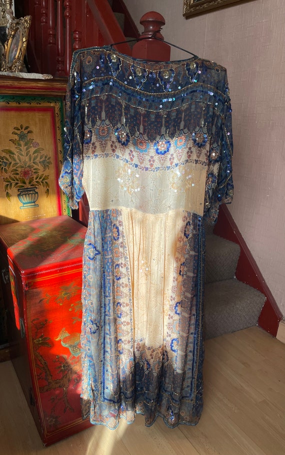 Gorgeous vintage phool, adini, gauze dress, india… - image 3