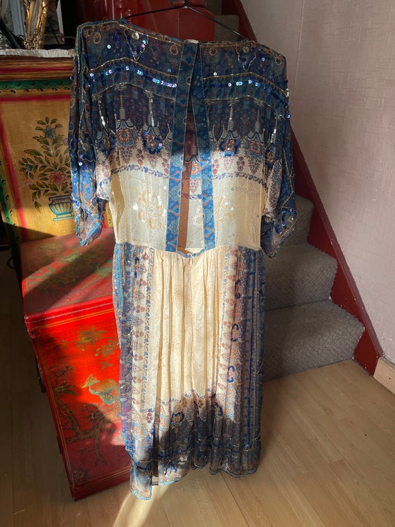 Gorgeous vintage phool, adini, gauze dress, india… - image 2