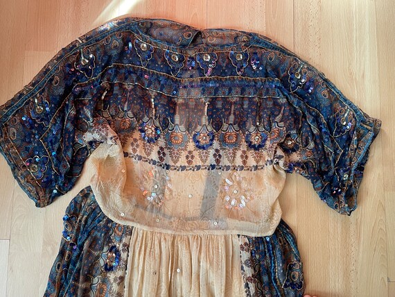 Gorgeous vintage phool, adini, gauze dress, india… - image 5