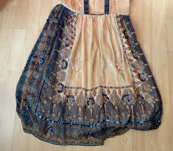Gorgeous vintage phool, adini, gauze dress, india… - image 9