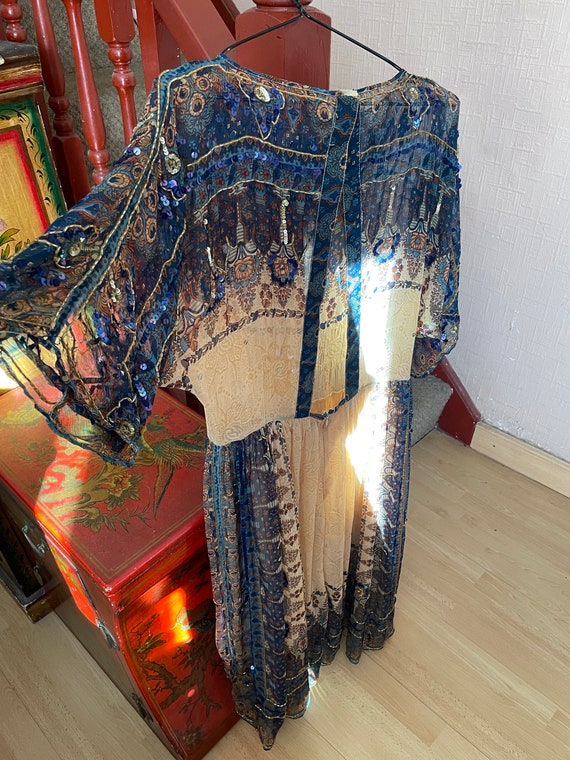 Gorgeous vintage phool, adini, gauze dress, india… - image 1