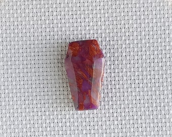 Faux Stone Coffin Polymer Clay Needle Minder Purple Copper Gray Casket Needle Nanny Fake Rock Gem Goth Gothic Needle Holder Magnet Beautiful