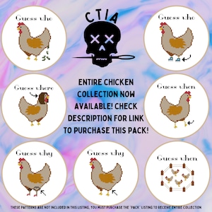 Funny Cross Stitch Pattern, Guess What Chicken Butt, Joke Embroidery, Small Hoop Art, Subversive Needlepoint PDF, Instant Download image 2