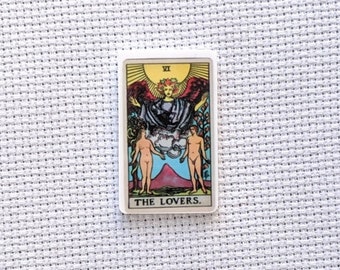 Lovers Tarot Needle Minder, Witch Occult Needle Magnet, Fortune Teller Lover Needle Nanny, Cross Stitch Embroidery Accessory Gift